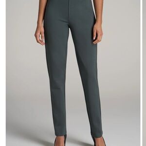 Gray Skinny High-Rise Pants